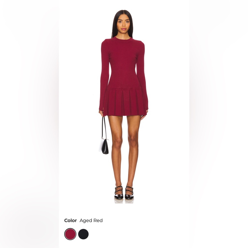Free People Emmy Mini Dress in Aged Red -NWOT